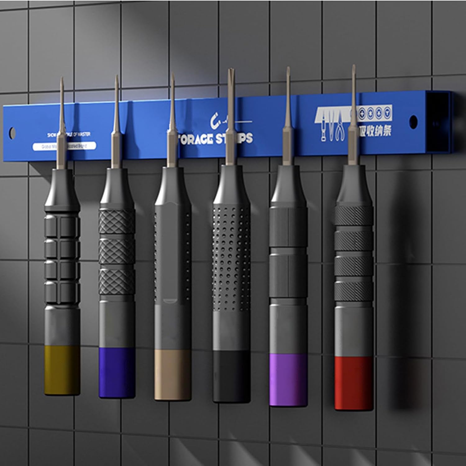  Générique Bande Magnétique Porte-Outils - Support Mural Pour Organisation D'Outils | Accessoires Multifonctions Gain De Place, Organisation Garage Et Cuisine Pour Pièces Mécaniques