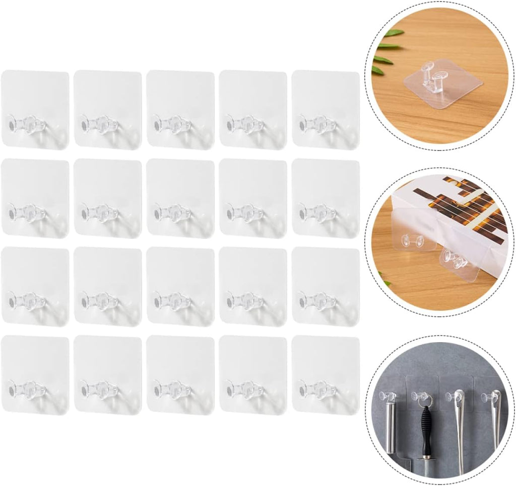  Cabilock Lot De 5 Supports Muraux Adhésifs Extensibles Multifonctionnels Solides Pour Éviter L'encombrement Du Bureau 20 Pièces X 5