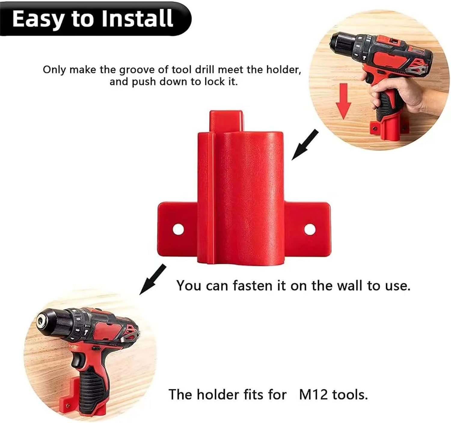  Support Mural Pour Outils électriques - Support Robuste Pour Batterie 12 V