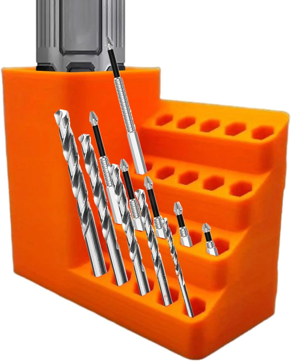  Generisch Rangement Pour Embouts De Tournevis, Porte-forets De Précision Polyvalents, Design Compact Et Robuste, Support Antidérapant Pour Outils électriques Pour Atelier, Armoire, Abri De Jardin Et