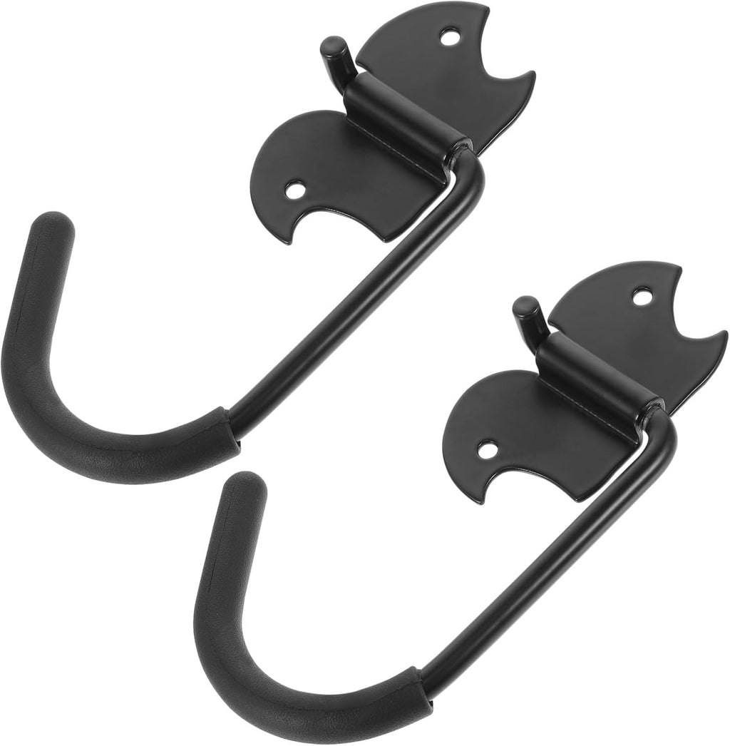  Jojofuny Lot De 2 Crochets Muraux Utilitaires Réglables à 90° En Acier Revêtement Caoutchouc Anti-rayure Pour Rangement Vélo Et Garage, Support Lourd Et Organisation Pratique