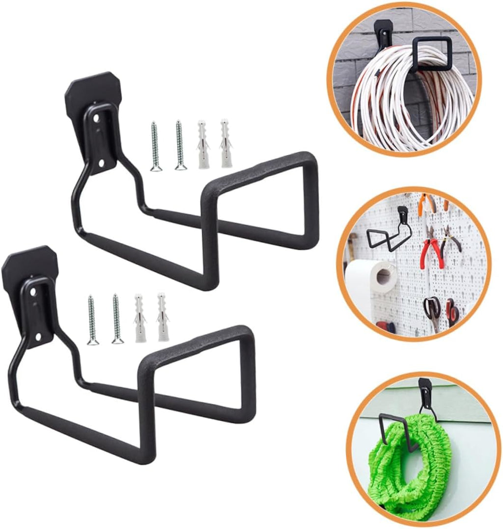  Gatuida 2 Pièces Crochets De Rangement Muraux Heavy Duty Organisateur De Garage Pour Outils Et Câbles Fixation Facile Sur Murs Plâtre