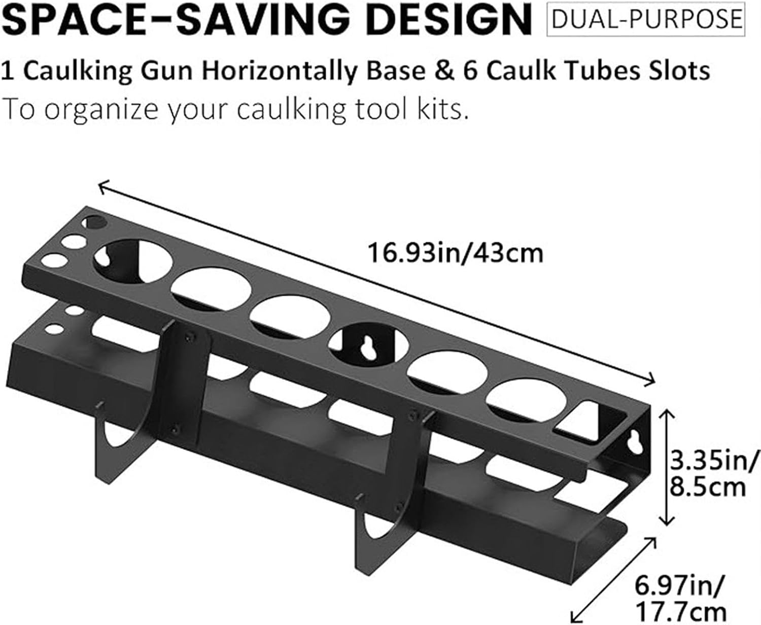  Générique Support Pour Cartouche De Mastic, Rack De Rangement Pour Tubes D'Étanchéité, Support Mural Pour Mastic, Idéal Pour Entrepôt, Atelier, Garage, Maison, Industrie, Abri De Jardin Et Espace De