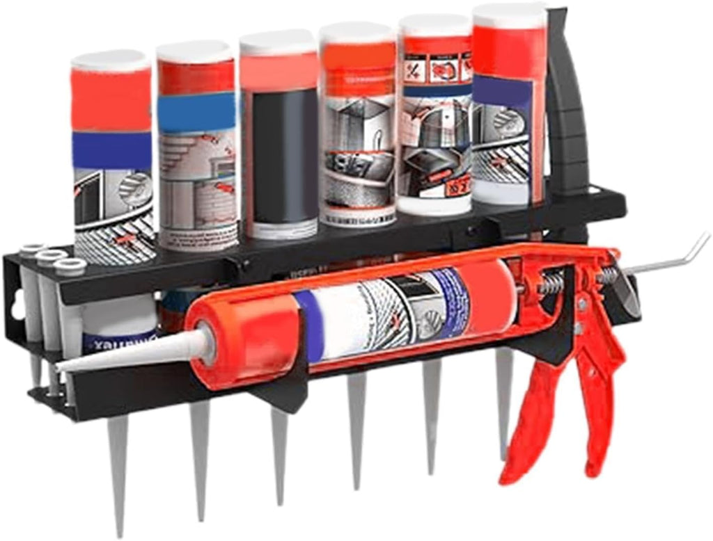  Générique Support Pour Cartouche De Mastic, Rack De Rangement Pour Tubes D'Étanchéité, Support Mural Pour Mastic, Idéal Pour Entrepôt, Atelier, Garage, Maison, Industrie, Abri De Jardin Et Espace De