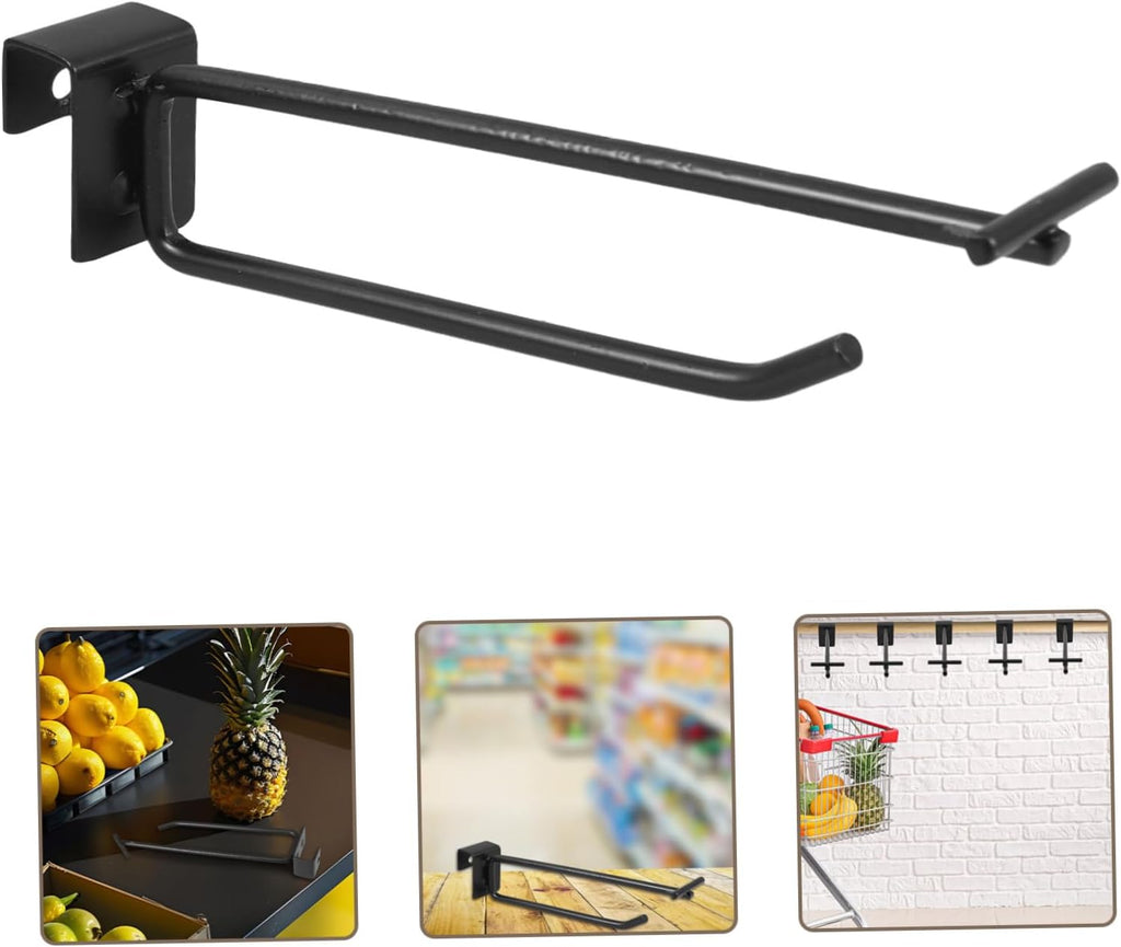  VALICLUD 5 Pièces Crochets De Rayonnage Métalliques Lourds Lot De Crochets Doubles Pour Étagères De Accroche Utilitaire Pour Suspension Snack Bijoux Et Rangement Mural