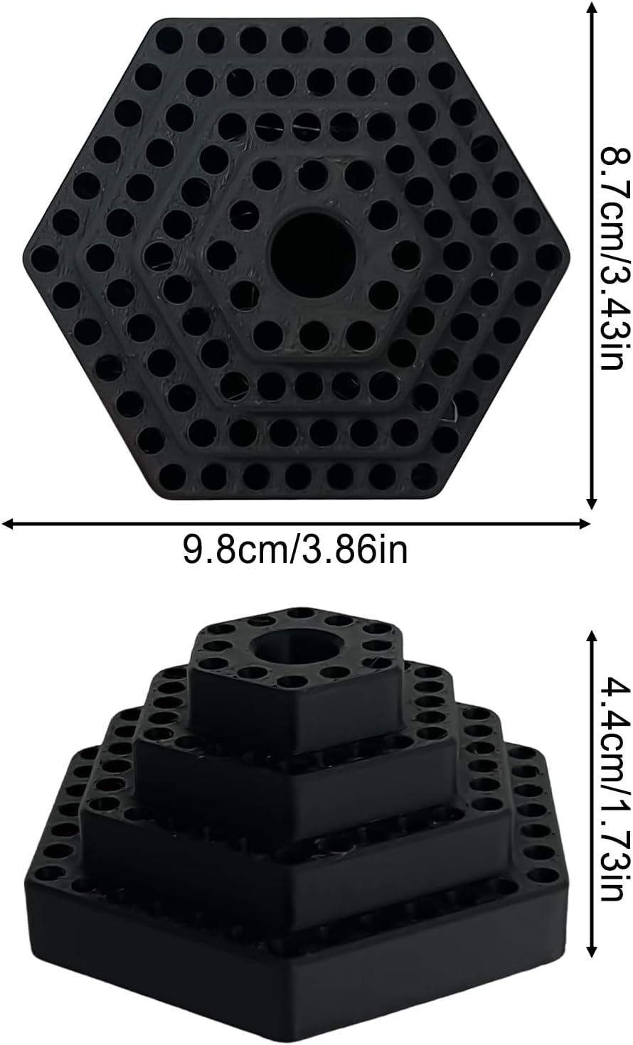 GENERIC Porte- De Tournevis – Support Hexagonal, 1 étagère De Rangement Pour Outils De Perçage, Bloc Magnétique Avec Base Fendue, Fournitures D'atelier, Organisateur D' Pour Le Travail Du Bois