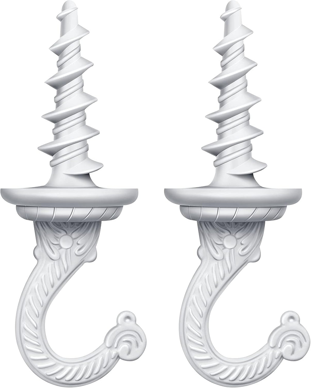  Lot De 2 Crochets Muraux Pour Suspension De Plafond - Pour Plantes Et Lustres - Blanc