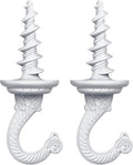  Lot De 2 Crochets Muraux Pour Suspension De Plafond - Pour Plantes Et Lustres - Blanc