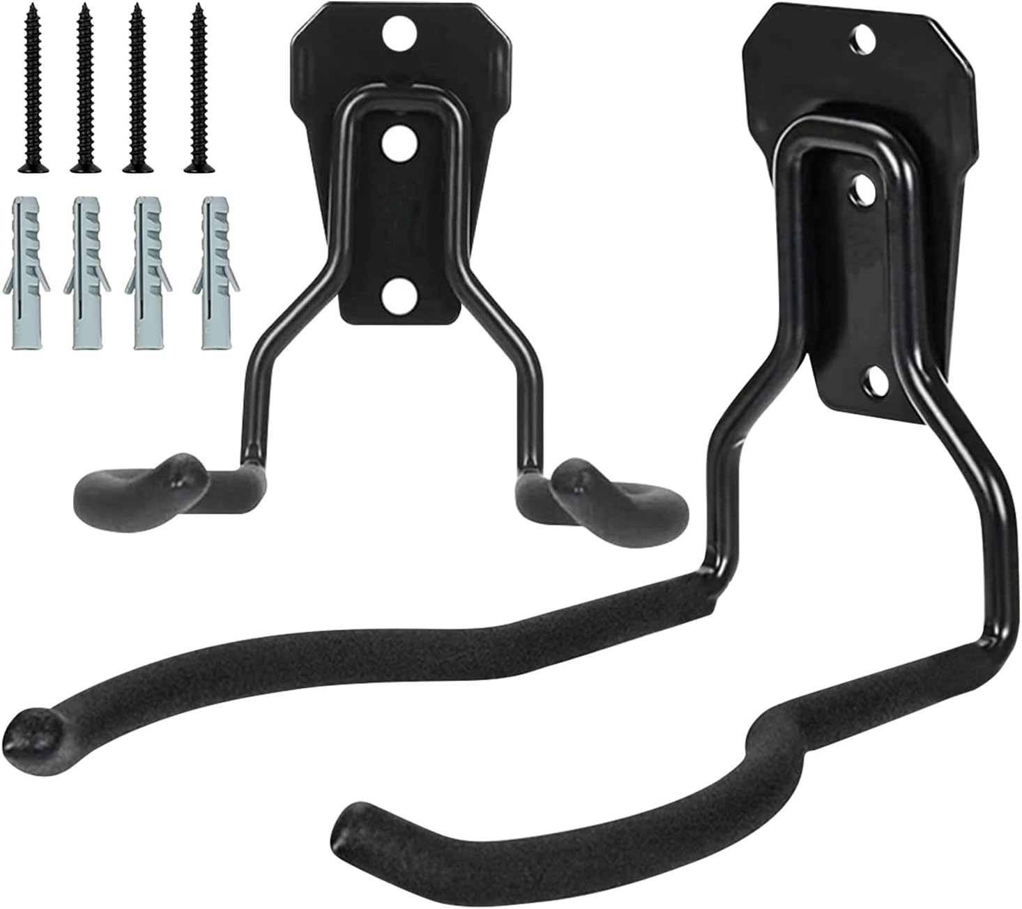  Générique Porte-Outils De Jardin Mural,Porte-Outils Noir Antirouille,Suspension Pour Outils - Organisateur Polyvalent Gain De Place Avec Crochets Pour Système De Rangement Mural De Garage