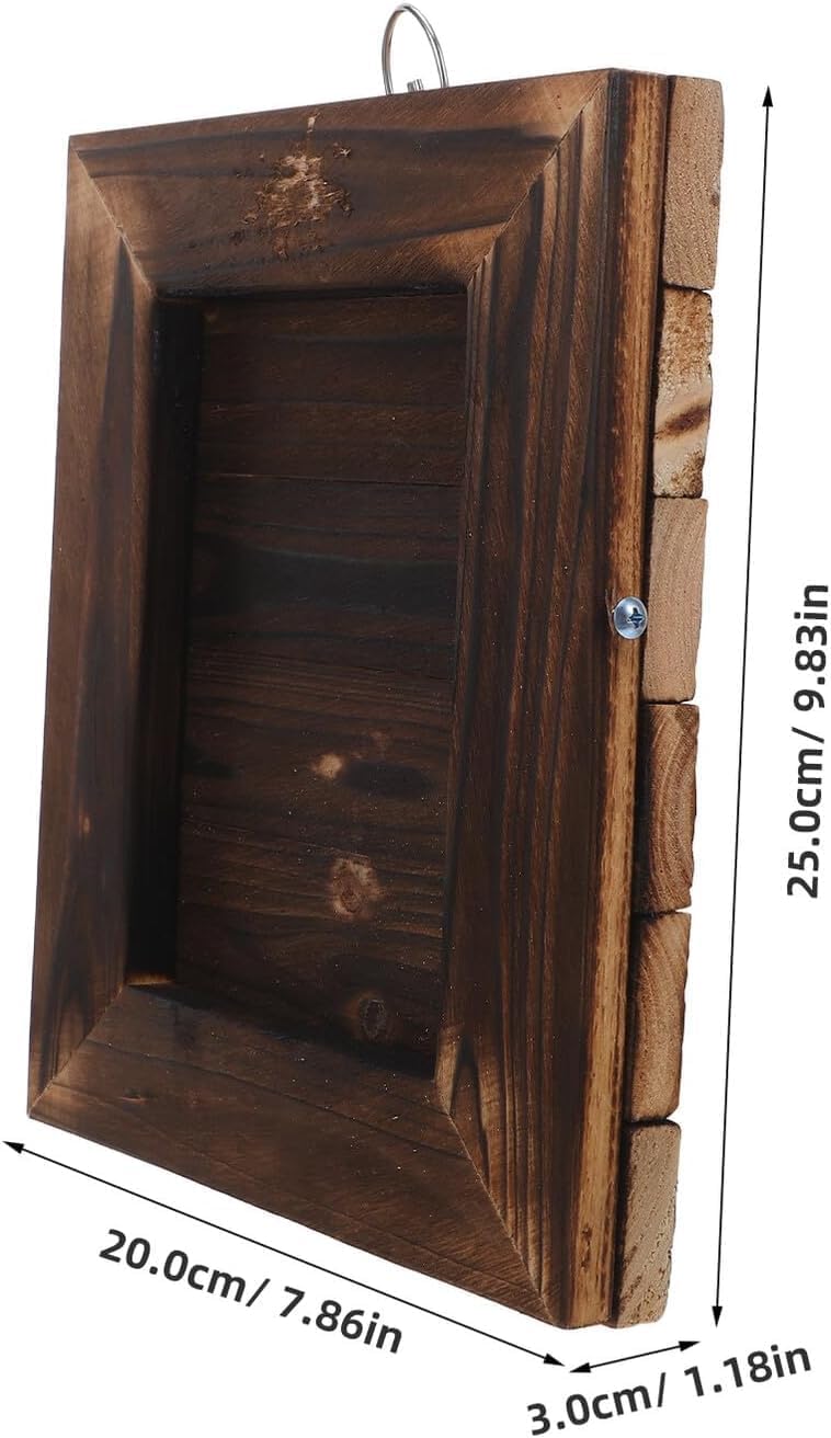 GENERIC Support De Fougère En Bois Massif Carbonisé, Rotation à 360 Degrés, Forte Capacité De Charge, Installation Murale Sécurisée, Acier De Résistance Industrielle, Installation D'équipement De Gym, Montage