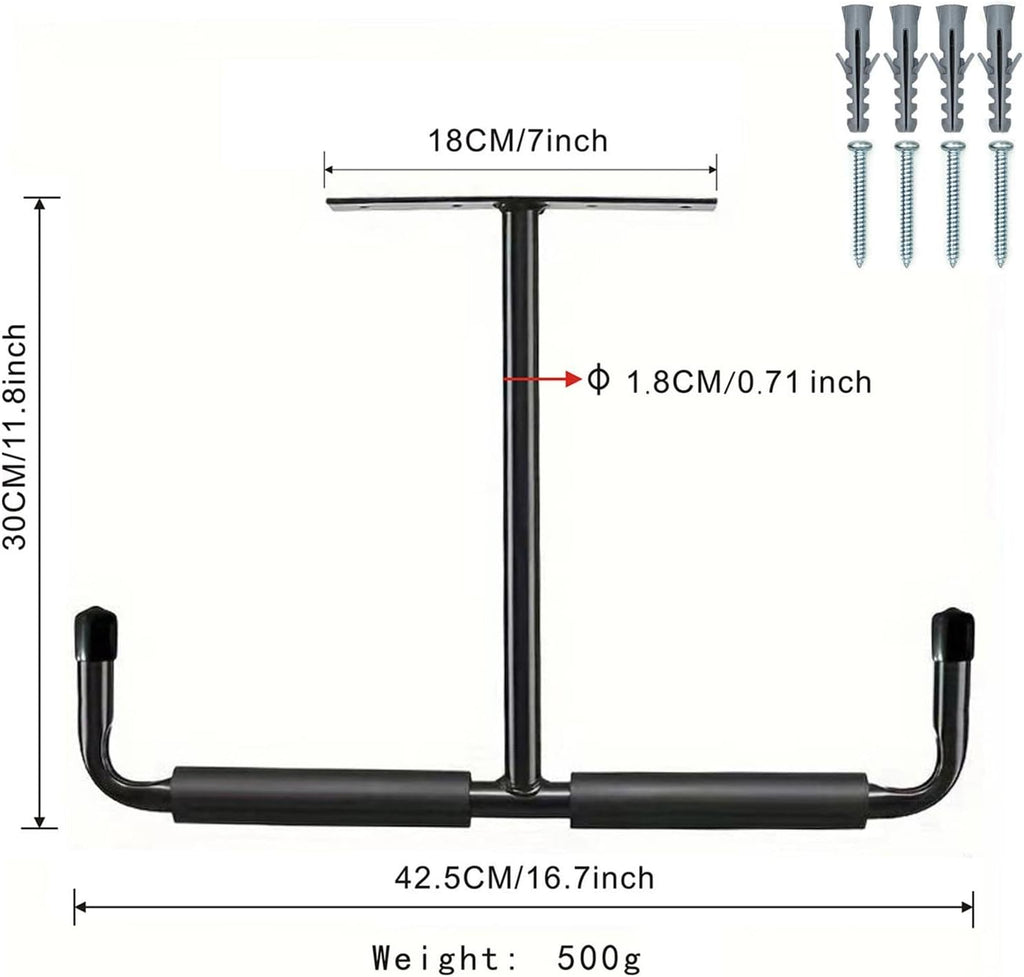  Générique Racks De Rangement Pour Plafond De Garage - 2 Pièces Organisateur En Métal Robuste,Crochets Suspendus Pour Garage,Pour Vélo, Échelle, Bois, Pelles, Perches, Cannes À Pêche, Skis, Sous-Sol,