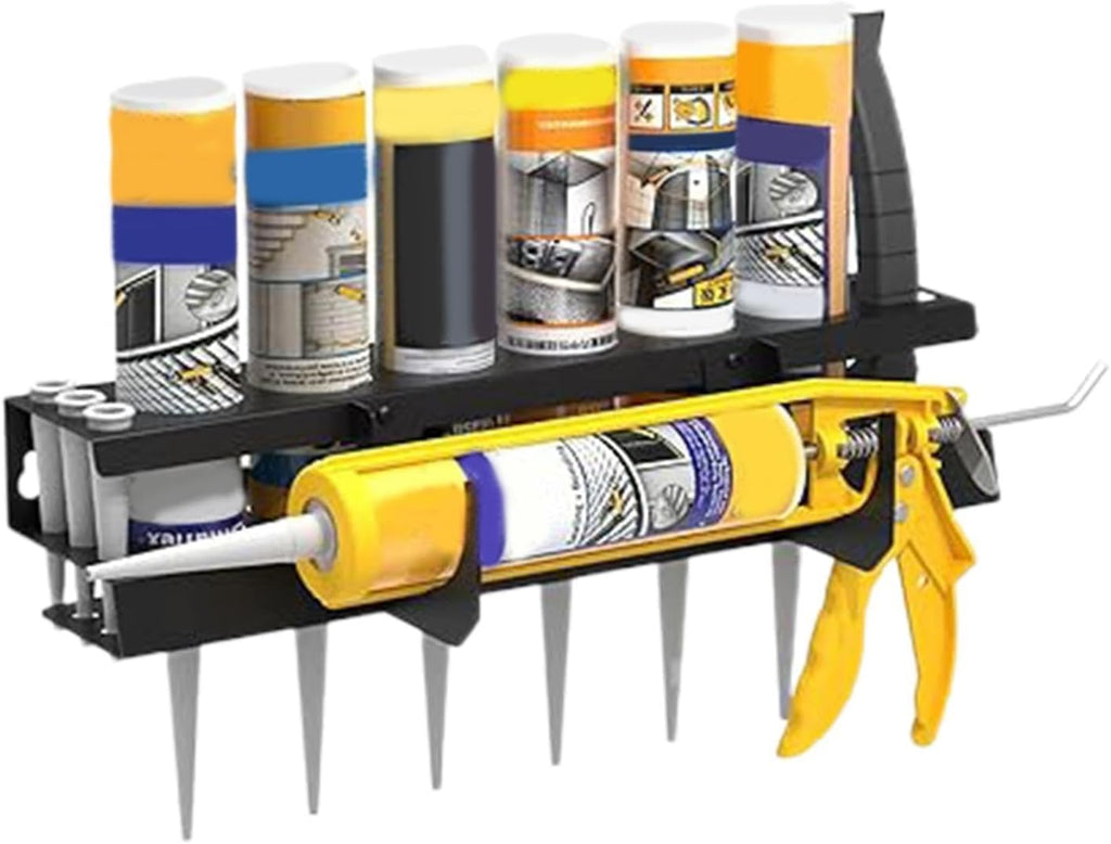  Générique Support Pour Cartouche De Mastic, Rack De Rangement Pour Tubes D'Étanchéité, Support Mural Pour Mastic, Idéal Pour Entrepôt, Atelier, Garage, Maison, Industrie, Abri De Jardin Et Espace De