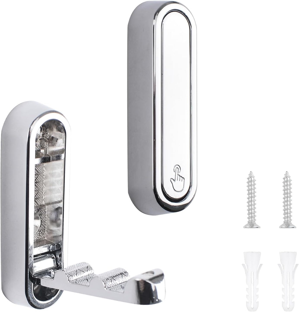  MOROBOR Lot De 5 Crochets Muraux Carrés Pliables Antidérapants Et Robustes En Alliage De Zinc Pour Suspendre Manteaux, Sacs, Sacs à Dos, Serviettes (cuivre Brossé)