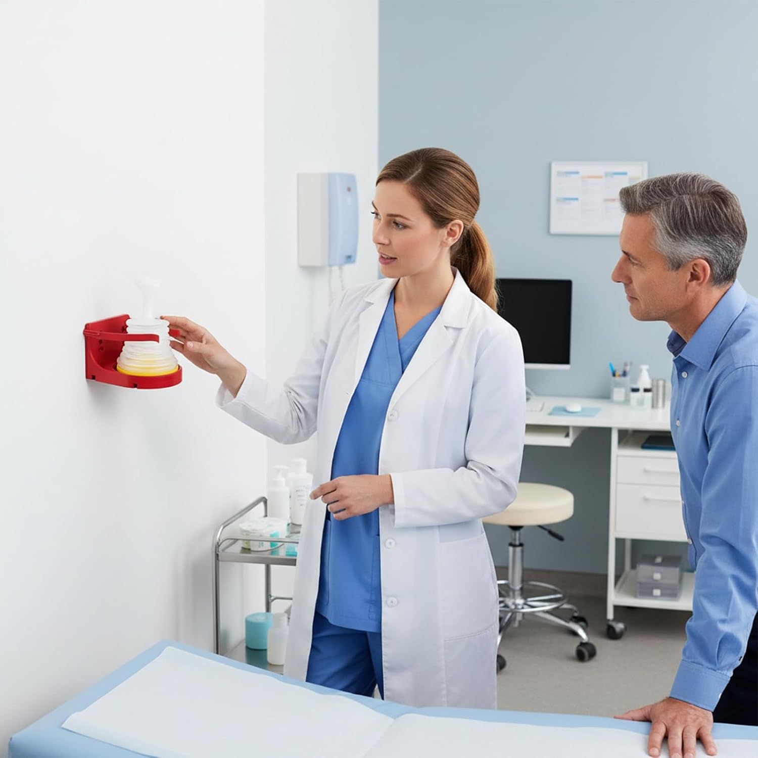 GENERIC Support Mural Pour Appareil De Sauvetage – Support De Rangement Vertical Pour Un Accès Organisé | Support Peu Encombrant Avec Fente Sécurisée, Montage Mural Compact, Système Pour La Maison, La Cuisine