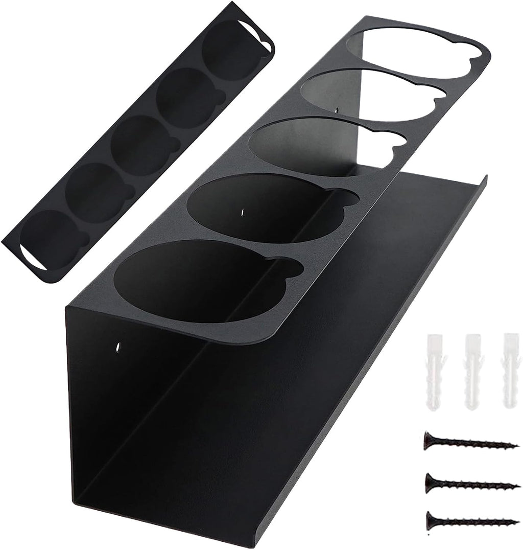GENERIC Support Mural Adhésif Pour Tube De Graisse, 41,9 X 8,9 X 10,2 Cm, Support De Rangement Multicouche, Compartiment De Rangement Compact Pour Garage, Maison, Banc à Outils