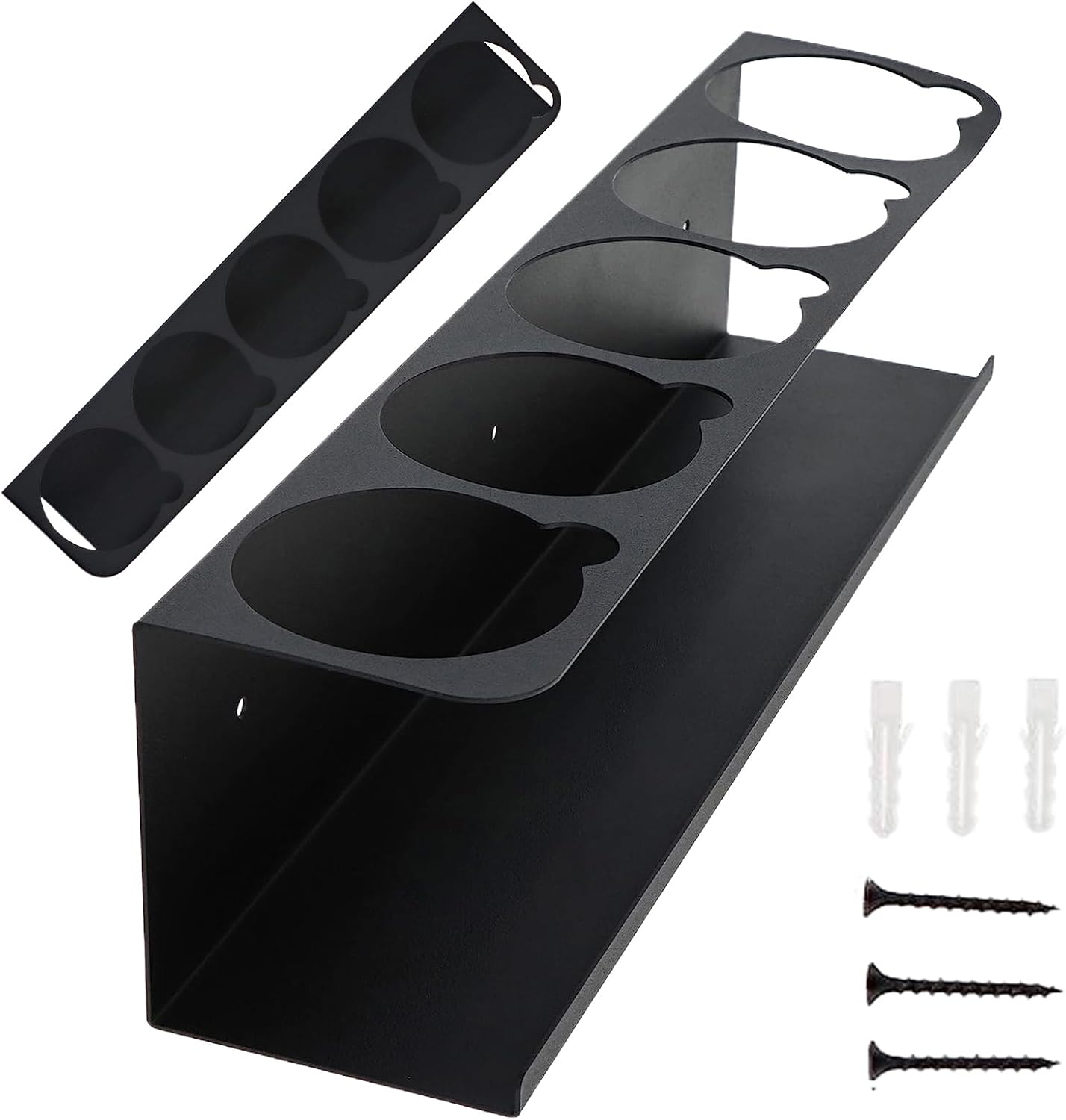 GENERIC Support Mural Adhésif Pour Tube De Graisse, 41,9 X 8,9 X 10,2 Cm, Support De Rangement Multicouche, Compartiment De Rangement Compact Pour Garage, Maison, Banc à Outils