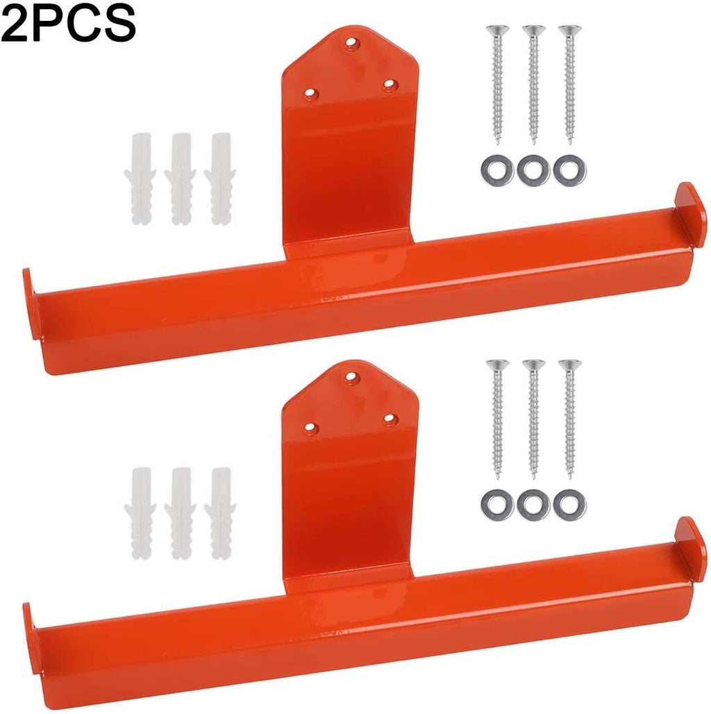  Lot De 2 Supports Muraux Pour Souffleur De Feuilles BG50 BG56 BG66 BG86 Avec Double Crochet Et Revêtement Orange Pour Pulvérisateur De Tronçonneuse