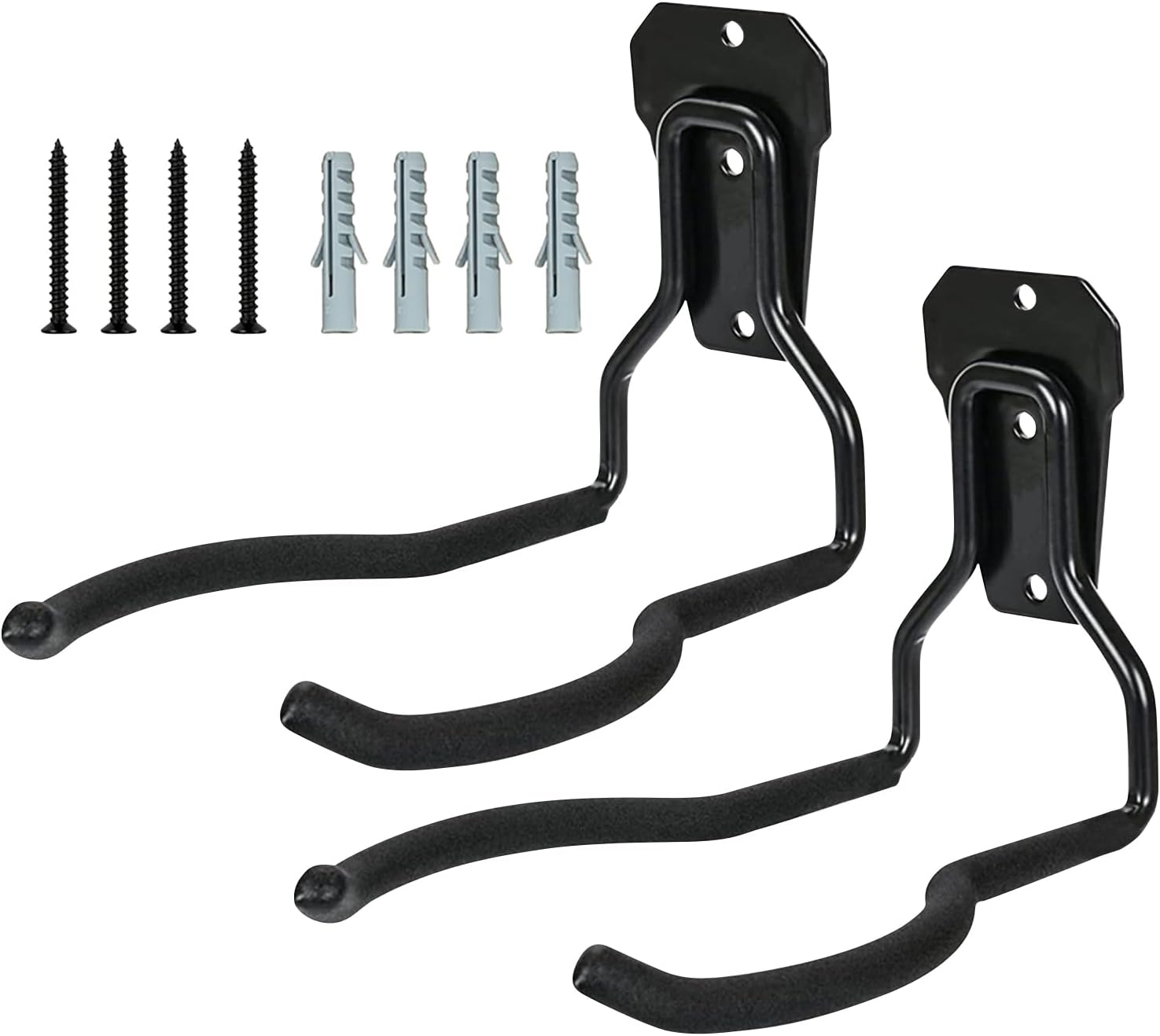  Générique Porte-Outils De Jardin Mural,Porte-Outils Noir Antirouille,Suspension Pour Outils - Organisateur Polyvalent Gain De Place Avec Crochets Pour Système De Rangement Mural De Garage