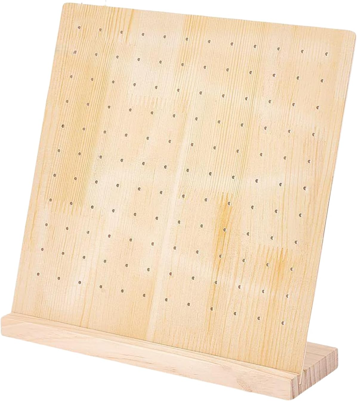 GENERIC Panneau Perforé En Bois, 26 X 26 Cm, Support Multifonctionnel, Support De Rangement, Présentoir Pour Bijoux, Outils, Clés, Porte-clés, Artisanat, Chambre, Salon, Garage