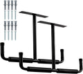  Générique Racks De Rangement Pour Plafond De Garage - 2 Pièces Organisateur En Métal Robuste,Crochets Suspendus Pour Garage,Pour Vélo, Échelle, Bois, Pelles, Perches, Cannes À Pêche, Skis, Sous-Sol,