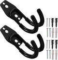  VALICLUD Lot De 4 Crochets Muraux Robustes En Acier Inoxydable Noir Avec Vis Support De Tuyau D'Arrosage Antidérapant Pour Jardin Garage Et Abri De Jardin Rangement Extérieur Solide