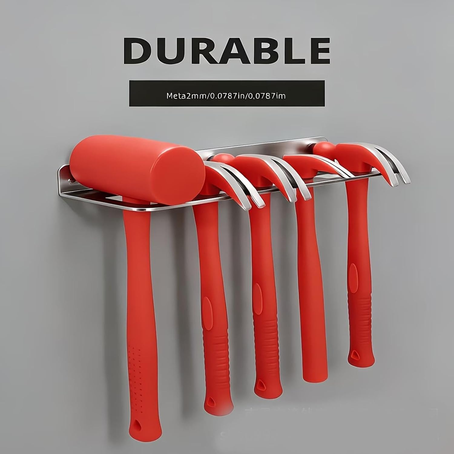  Générique Support Mural à Outils - Râtelier Mural 5 Compartiments Pour Garage Polyvalent | Range-Pinces Robuste,pour Clés Tournevis Atelier Remise Maison Usine