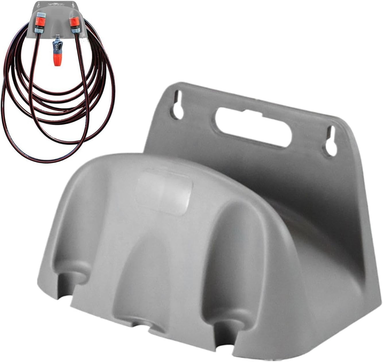  Genérico Support Mural Pour Tuyau De Jardin, Panier De Rangement Pour Tuyau D'eau Résistant | Support Mural Pour Tuyau D'arrosage | Pour Maison, Garage, Sous-sol, Buanderie, Extérieur, Patio