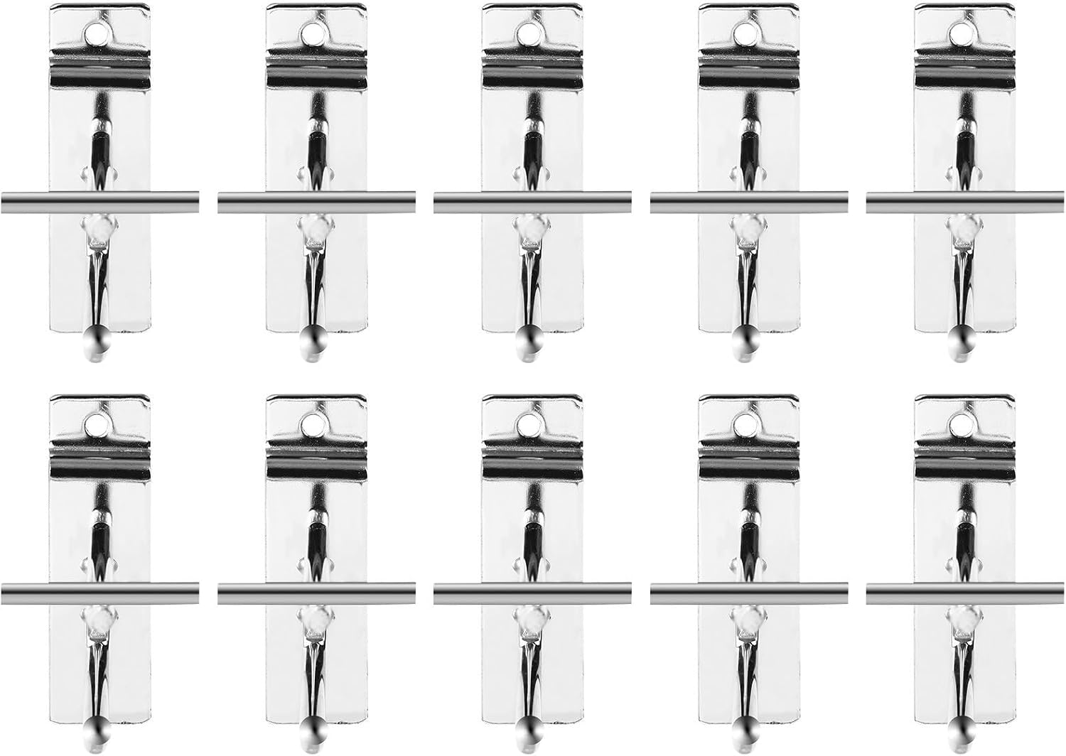  Jojofuny Crochets Muraux Argenté Faciles à Installer Retirer Lot De 10 Pour Panneaux à Lattes Pour Garage Et Rangement D'outils