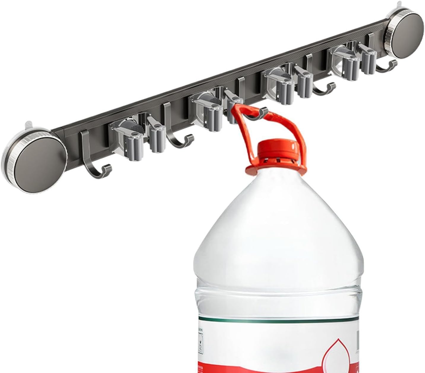 GENERIC Support Mural Pour Balai – Ventouse Robuste Et Antirouille, Organisateur D'outils De Nettoyage Ménager, Support De Serpillière, Crochet Utilitaire De Garage, Amélioration De La Maison, Pinces Pour