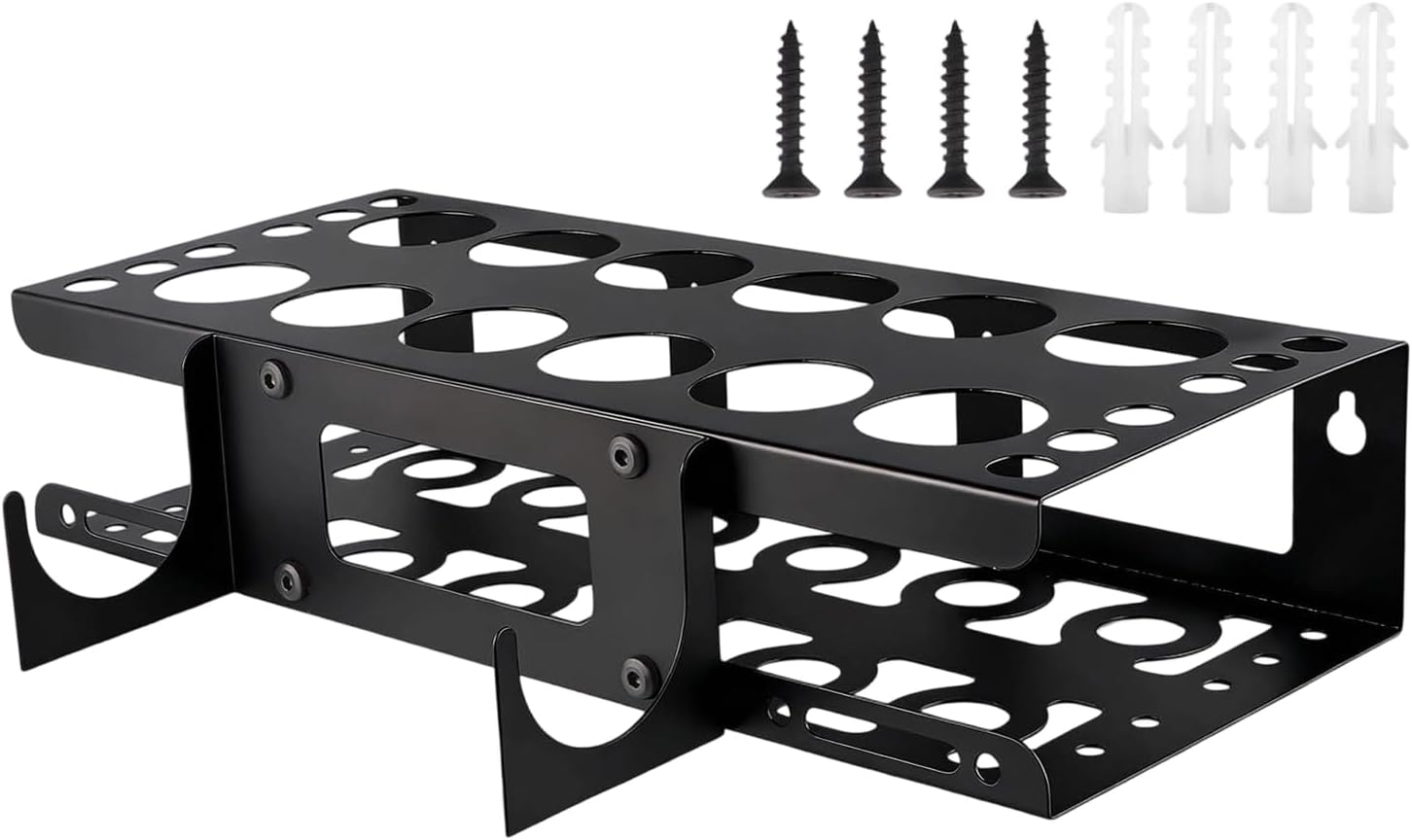 GENERIC Étagère De Rangement, Grande Capacité, 12 Emplacements, Fixation Murale, Tube De Calfeutrage, Organisateur De Rangement Pour Salon, Dortoir, Atelier De Réparation à Domicile