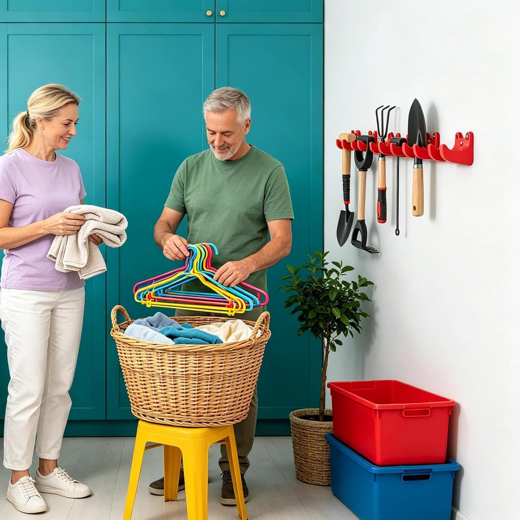  Crochets De Rangement Garage | Robustes, Imperméables Et Usage Universel | Grand Support Pour Rangement Outils De Jardin | Pour La Maison, L'Atelier, Le Balcon, Le Jardin Et L'Extérieur