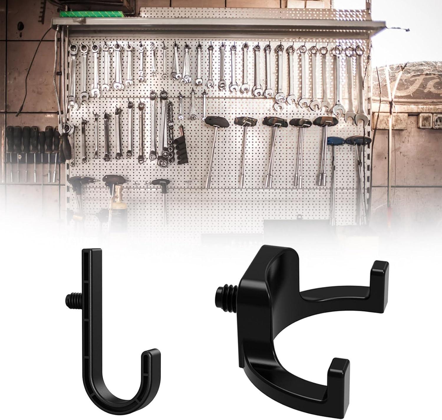  Un Lot De 6 Pièces De Fixation Robustes En Polystyrène Adaptées Aux Abris De Rangement. Parfait Pour Accrocher Des Outils, Des Escaliers Et Des équipements Lourds. Organisation Flexible Pour