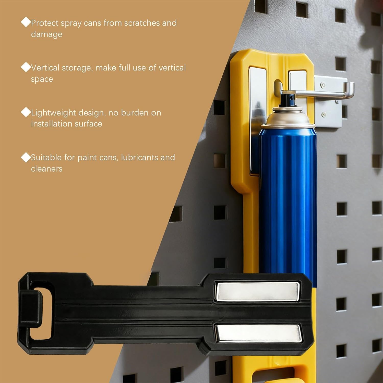 GENERIC Support De Rangement Magnétique Pour Bouteilles, Support Mural, Base Antidérapante Puissante, Fonction D'économie D'espace, Accessoires D'outils, Garage, Atelier, Rouge, 190 Caractères Au Choix