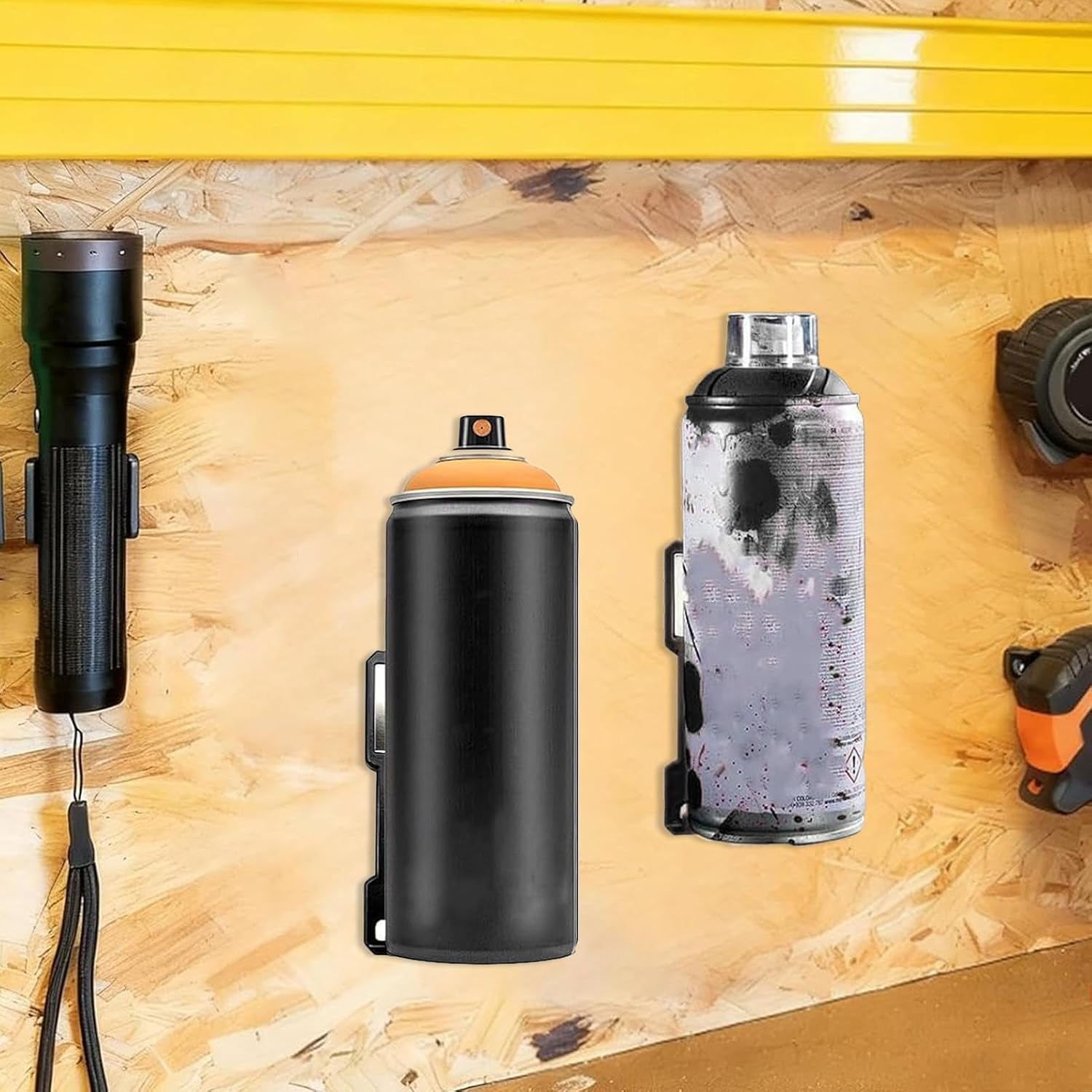 GENERIC Support Magnétique Pour Pulvérisateur, Support Mural, Organiseur De Canettes De Peinture Avec Aimant Puissant, Outil De Rangement Pour La Maison, Le Garage, L'atelier, Les Accessoires, Le