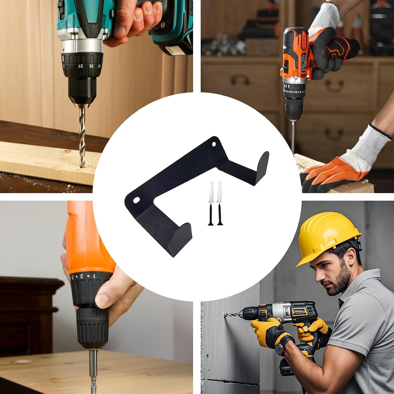  Range-Perçeuse Porte-Outil,Porte-Perceuse Murale - Étagère Utilitaire Robuste Rangement Pour Garage Atelier Camion Service