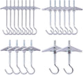  Swpeet Lot De 20 Crochets De Plafond, 4 Tailles En Acier Robuste à Bascule, Boulons à Ailettes Pour Fixation Murale, Crochets De Plafond Pothook Swag Pour Suspendre Des Plantes, Installation Au