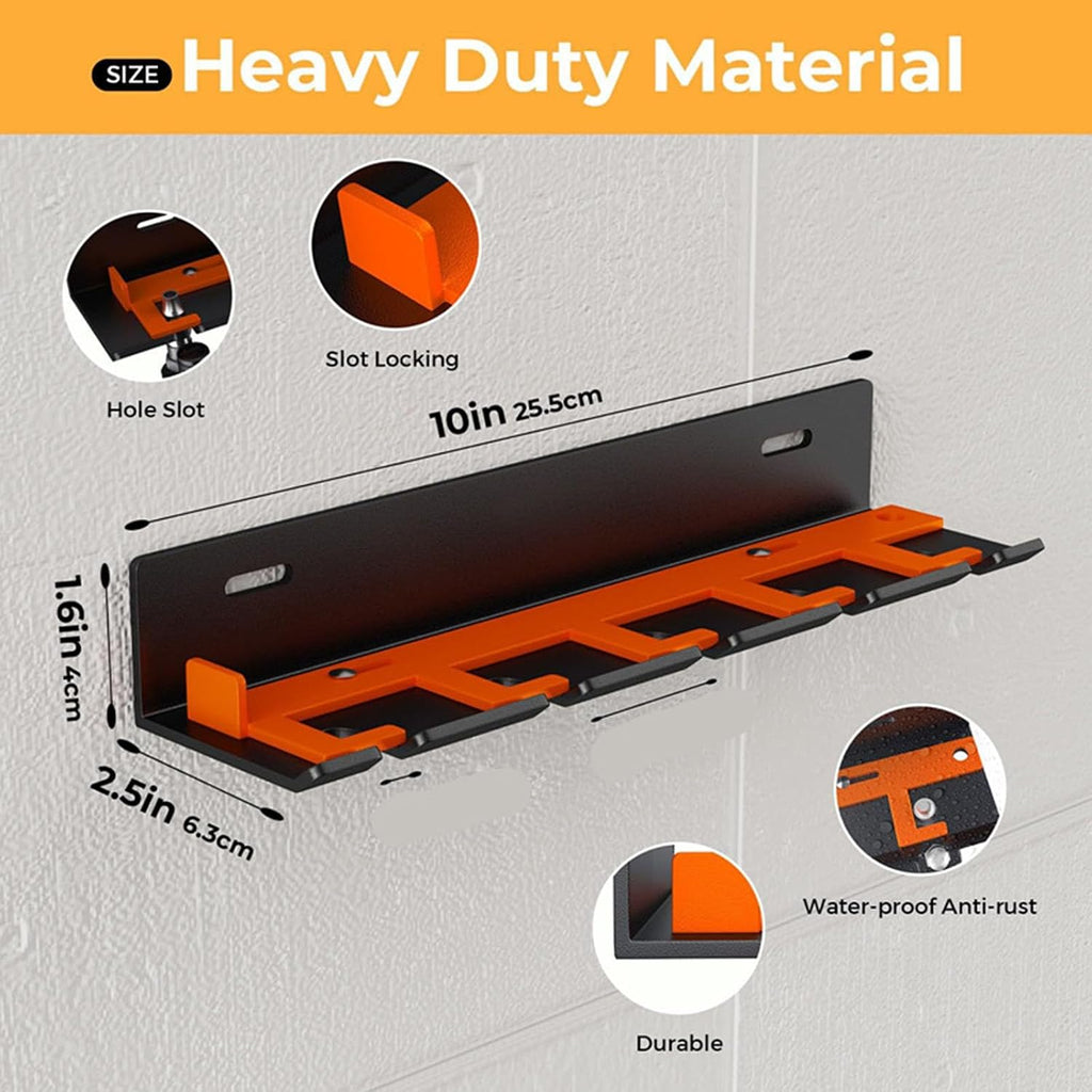  Porte-outils Pneumatique Mural Avec Glissière Pour Un Rangement Sécurisé En Métal 5 Emplacements Antirouille Efficace