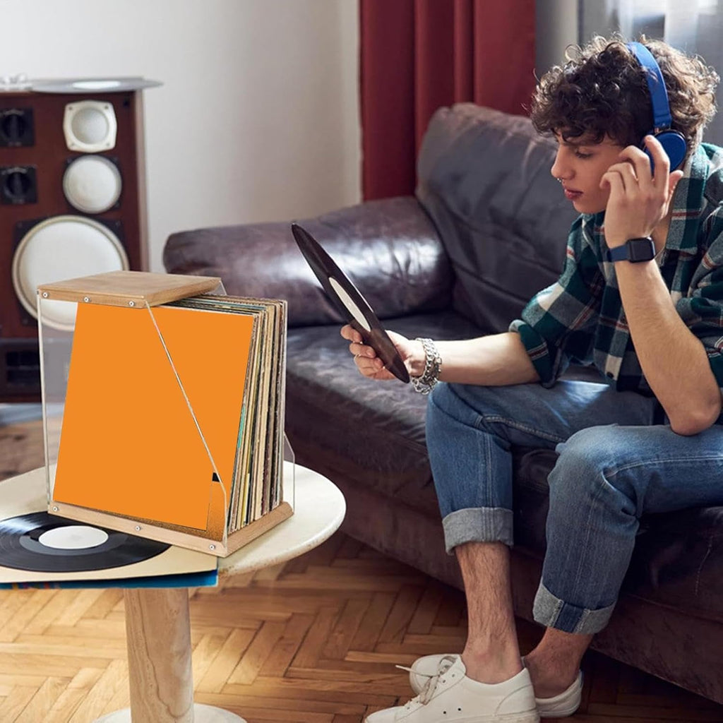  Présentoir à Disques, Support En Acrylique Transparent, Organisateur De Stockage D'albums Moderne, Parfait Pour Le Salon Home Cinéma, Accessoire élégant Pour Appartement, Adolescents, Adultes, Collect