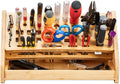  Generisch Organisateur De Pinces - Étagère De Rangement En Bois à 53 Trous Avec Plateau - Organiseur D'outils De Bureau - Pour Loisirs, Bricolage, établi, Bureau, Bibliothèque, Garage, Extérieur