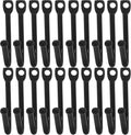  STOBAZA Lot De 20 Crochets Robustes En Fer Noir Pour Suspendre, Crochets Muraux Polyvalents Pour Rangement D'outils Garage Ou Atelier