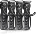  VOUNOT® Lot De 4 Support De Vélo Mural Crochet De Mur Pour Cintre De Vélo Idéal Pour Garage Maison Décoration Support Mural De Rangement Robuste En Forme L Noir