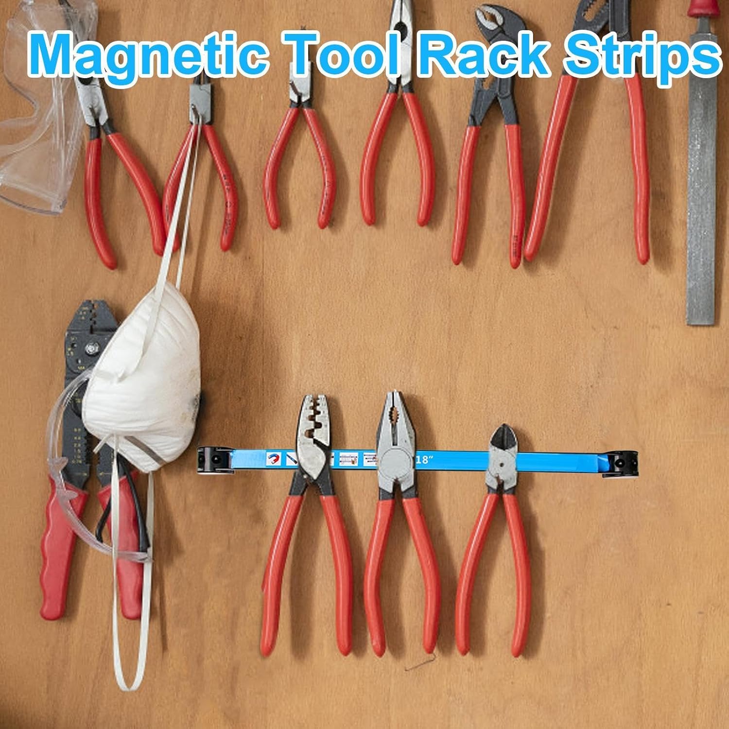 GENERIC Support Magnétique Pour Outils – Support Magnétique De Rangement Pour Outils, Barre Magnétique Pour économiser De L'espace Pour L'organisation Du Garage, Très Résistant