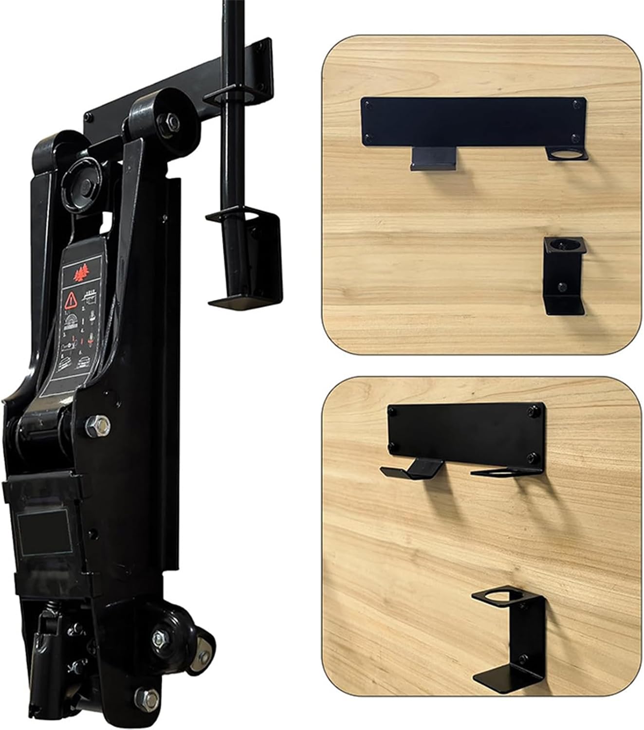  Générique Support Mural Pour Chèvres Mécaniques, Organisateur De Rack Pour Cric De Sol Et Support Monté Au Mur, Accessoire Remorque Pour Garage Atelier Ferme Abri