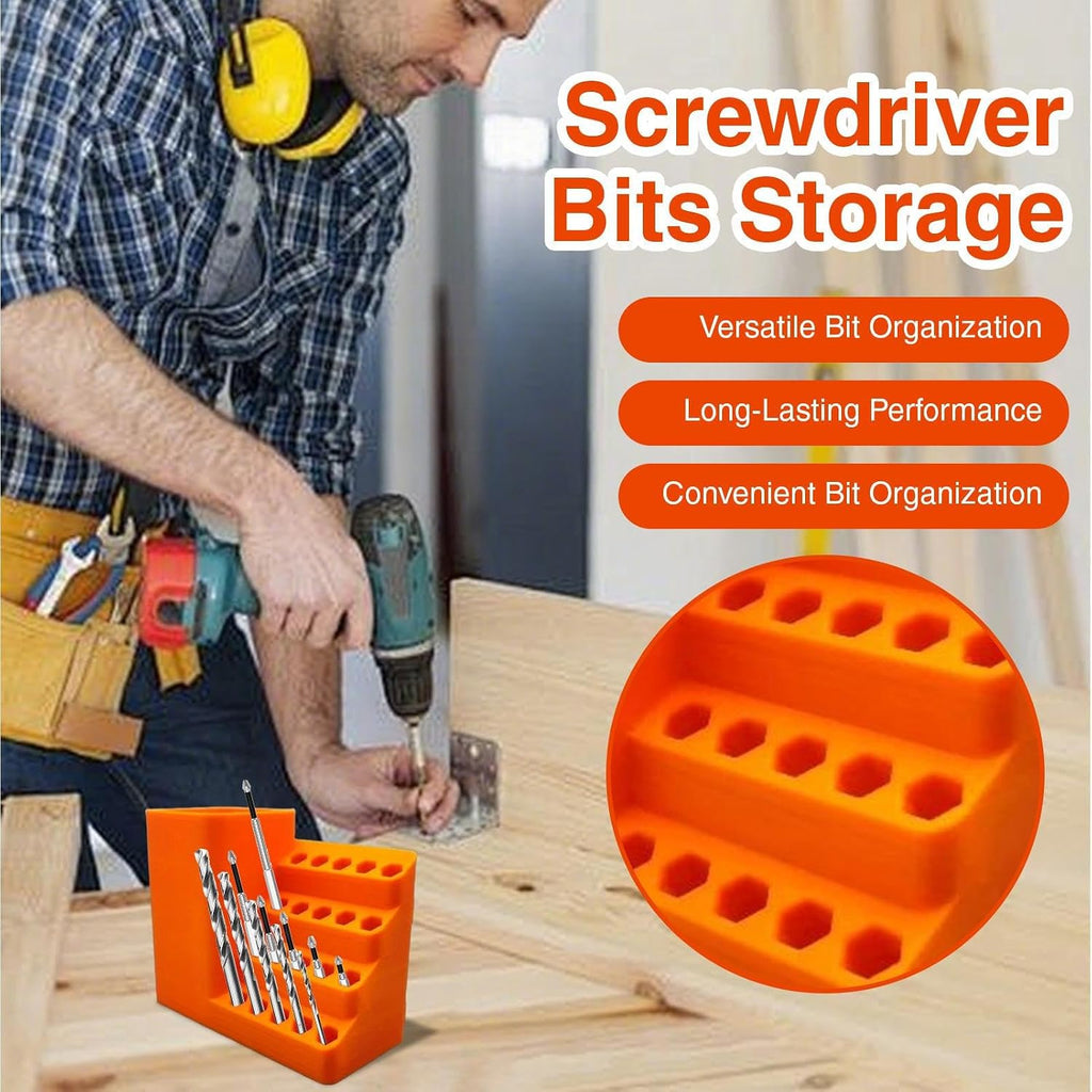  Generisch Rangement Pour Embouts De Tournevis, Porte-forets De Précision Polyvalents, Design Compact Et Robuste, Support Antidérapant Pour Outils électriques Pour Atelier, Armoire, Abri De Jardin Et