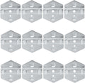  YARNOW Lot De 12 Crochets En Acier Argenté 5cm Pour Tableau à Trous, Porte-outils Multifonction Double Et Simple Crochet, Fixation Solide, Pour Garage Et Atelier