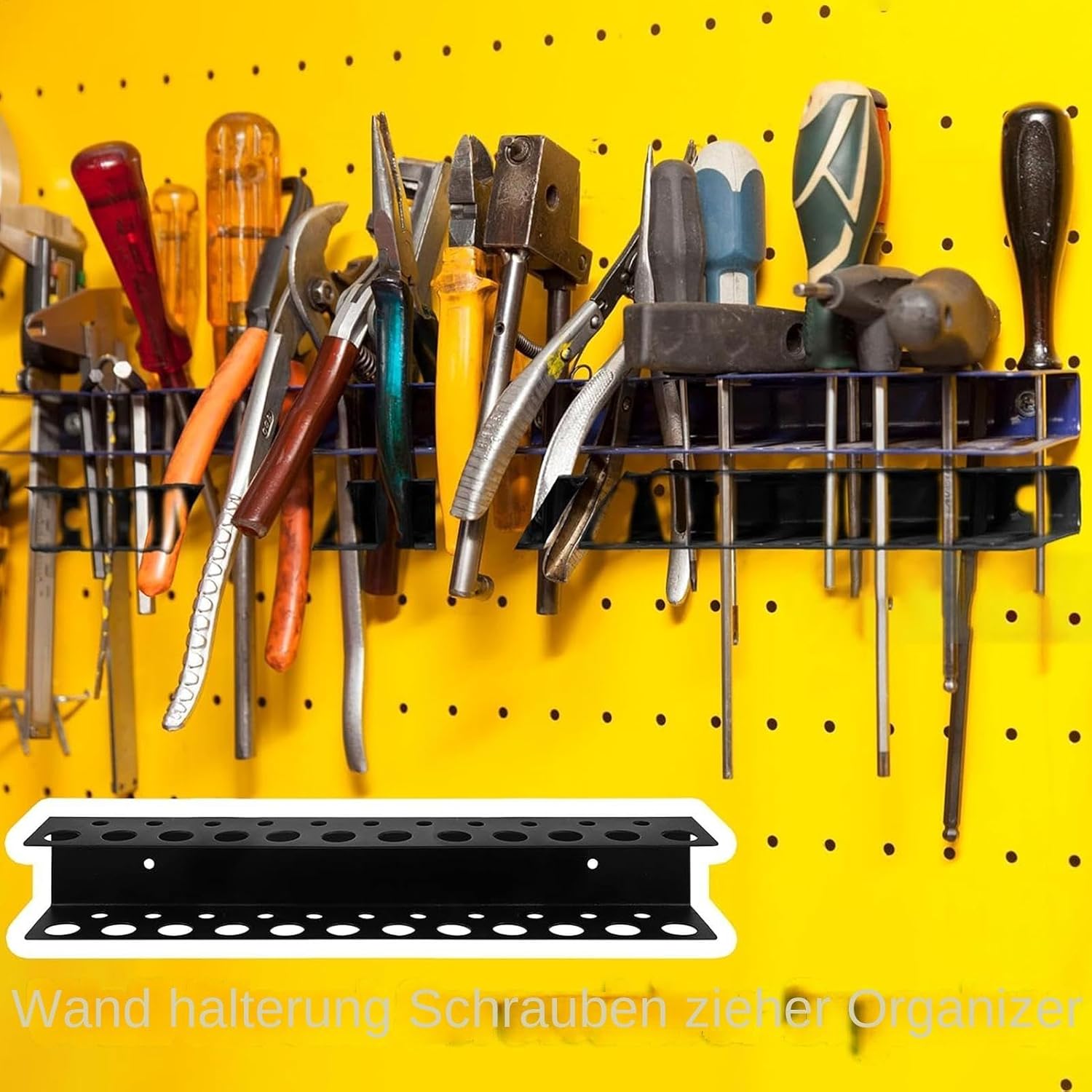  Generisch Support Mural Pour Tournevis, Multifonctionnel, Organisateur De Tournevis Pratique, 32 X 4,6 X 4,6 X 4,6 Cm, étagère Organisée Pour Atelier