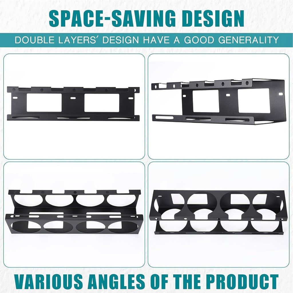  Générique Porte-électrode Pour Le Soudage,Rangement Mural En Fer à 4 Fentes - Support Mural Pour Fil De Soudage Et électrode - Pour Salon, Garage, Sous-sol, Appartement, Technicien, Hommes, Adultes