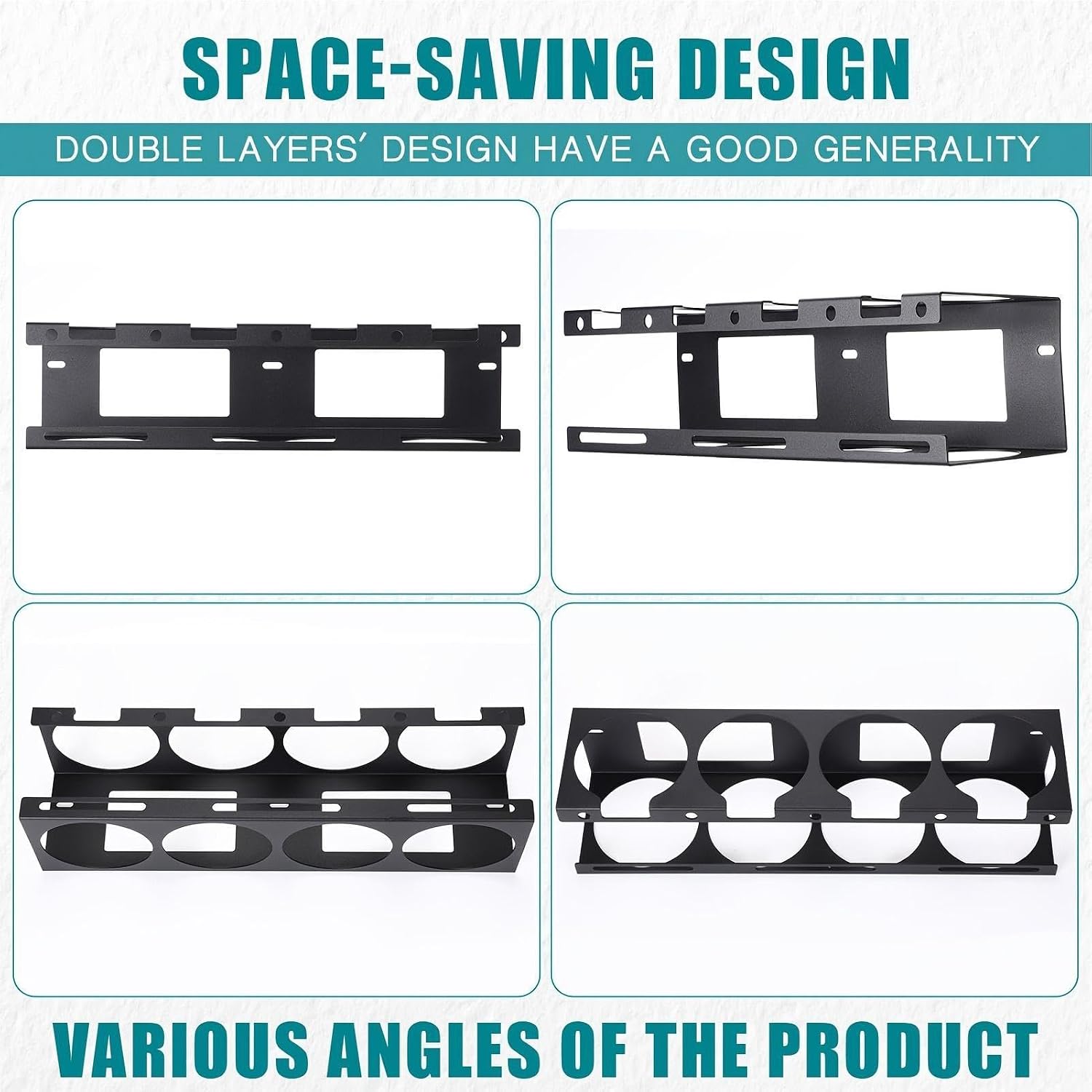  Générique Porte-électrode Pour Le Soudage,Rangement Mural En Fer à 4 Fentes - Support Mural Pour Fil De Soudage Et électrode - Pour Salon, Garage, Sous-sol, Appartement, Technicien, Hommes, Adultes