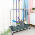  Support De Balai En Acier Inoxydable – Support Mobile Pour Balai Et Outil De Nettoyage Pour Un Usage Commercial – Rangement Durable Pour Outils De Jardin Et Porte-parapluie