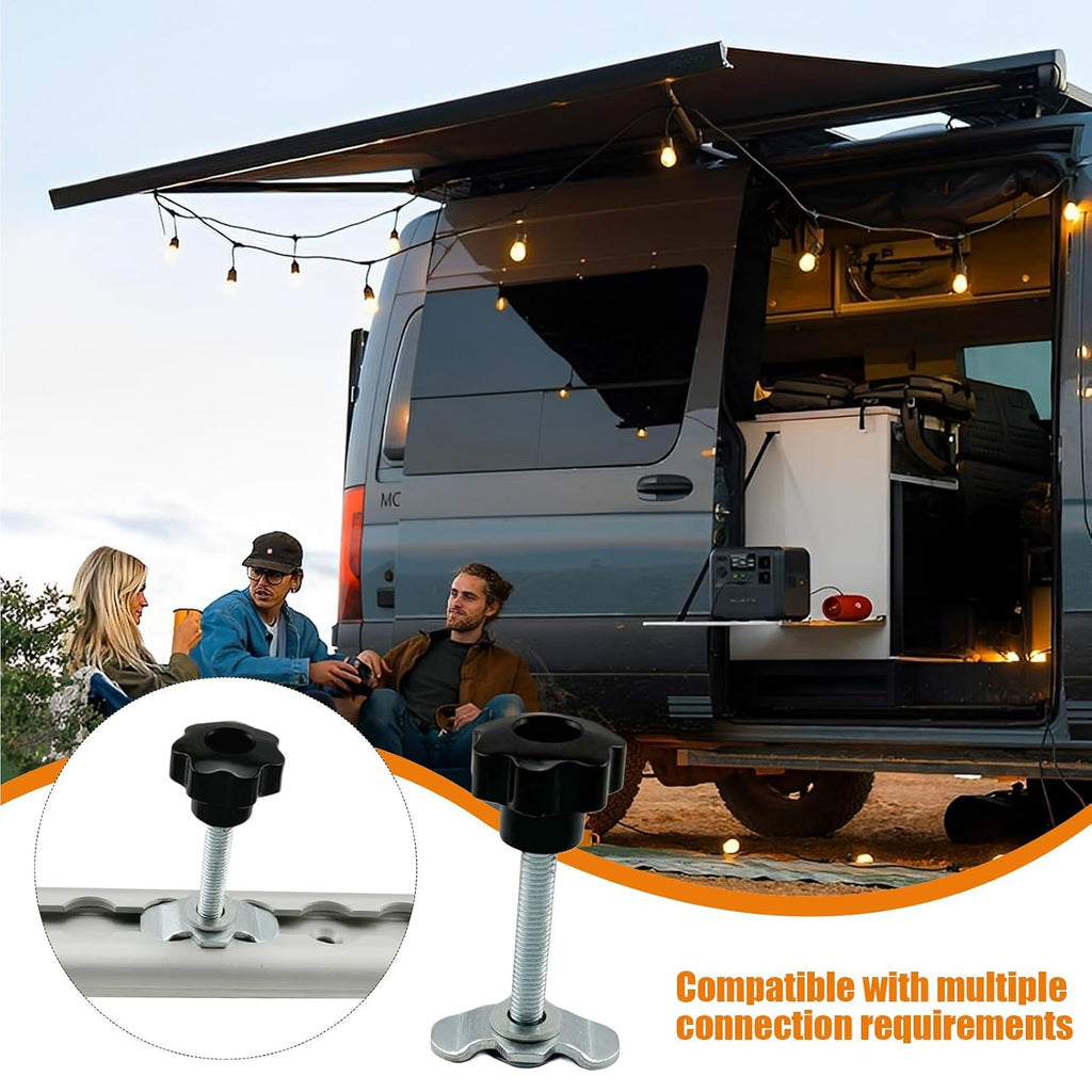  Goupille De Rail L, Raccord De Patte À Tige Filetée Pour Rail L, Pièces Anti-Dérapantes Pour Le Système Et Accessoires De Remplacement Pour Les Camions, Avions, Entrepôts, Garages Et